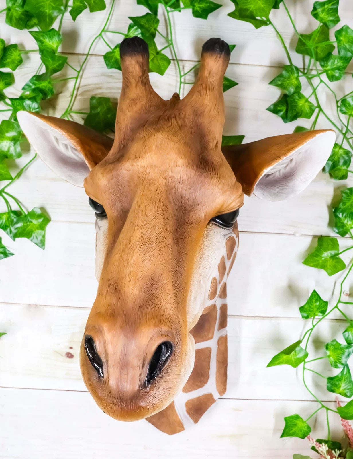 African Safari Long Necked Giraffe Head Wall Decor Scherezade Bust Figurine-4