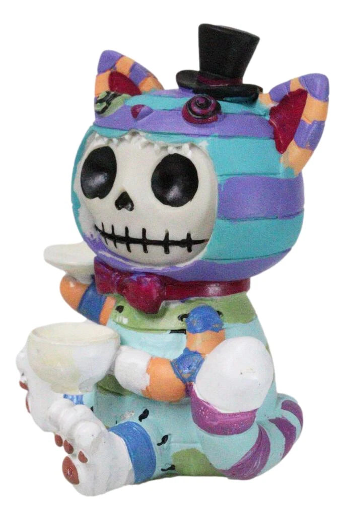 Furry Bones Whimsical Wonderland Cheshire Cat Alice Skeleton Figurine Furrybones-4