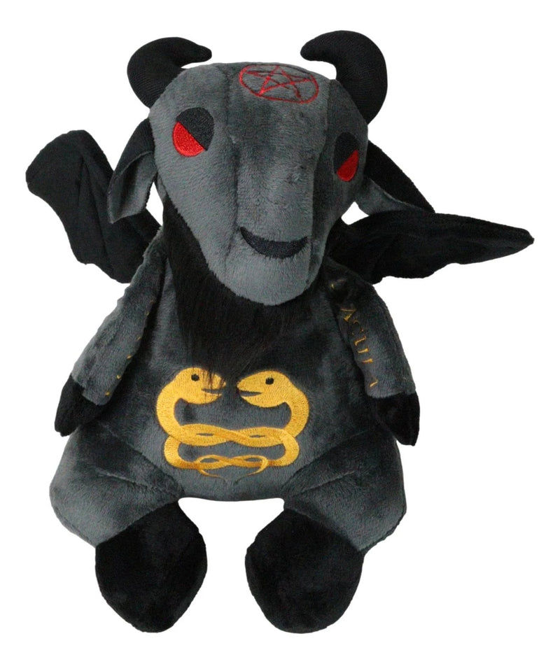 Sabbatic Goat Baphomet With Caduceus Serpents Luxe Soft Plush Toy-2