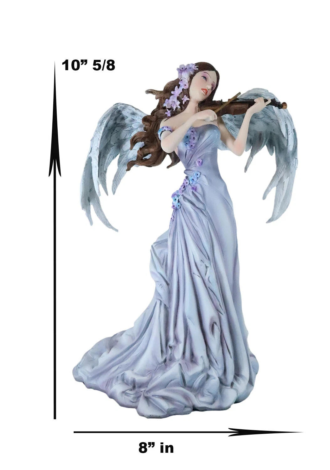 Large Inspirational Decor Angelic Lullaby Heavenly Angel Playing Violin Statue