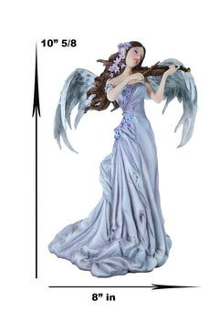 Large Inspirational Decor Angelic Lullaby Heavenly Angel Playing Violin Statue-2