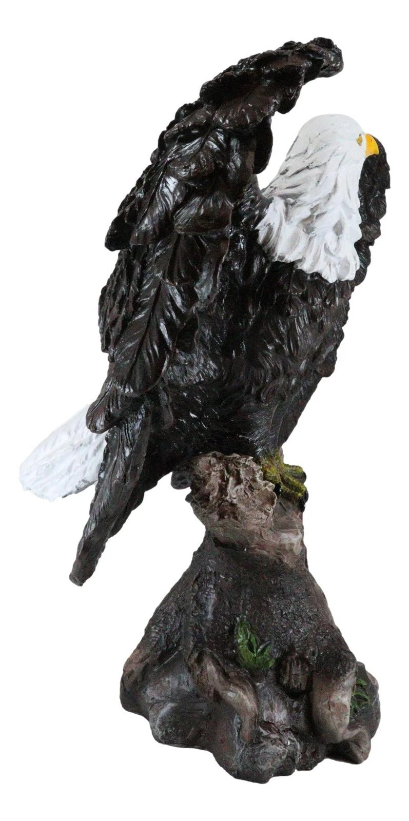 Large 18"H Wings Of Glory Perching Grand Bald Eagle Statue Home Garden Figurine-4