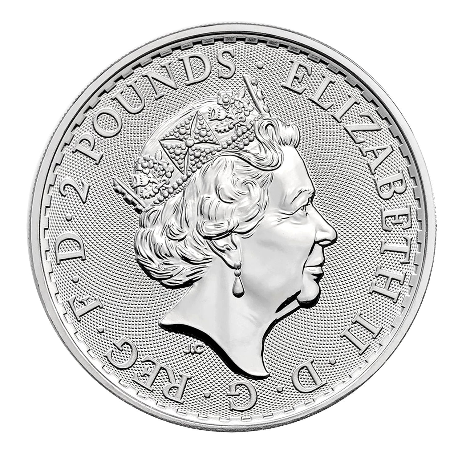 2021 Gran Bretaña £2 Plata Britannia 1 oz .999 BU Brillante Sin Circular