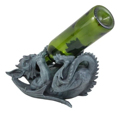 Gothic Fantasy Winged Drunken Gargoyle Wine Bottle Holder Figurine Kitchen Decor-4