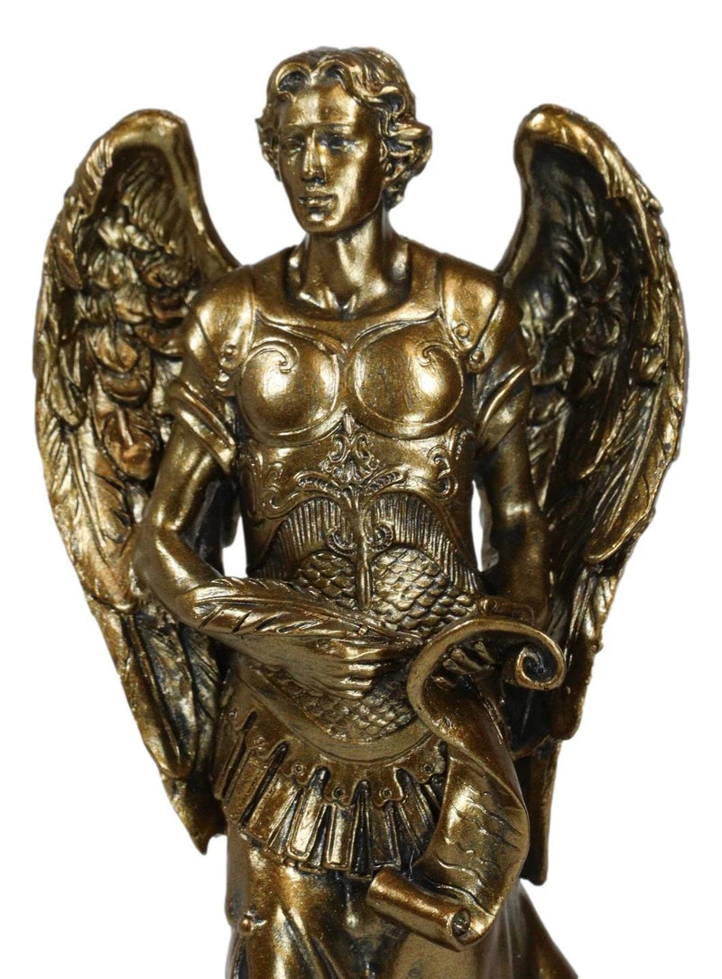 Byzantine Catholic Church Archangel Gabriel With Sacred Scroll Statue 8"Tall-3