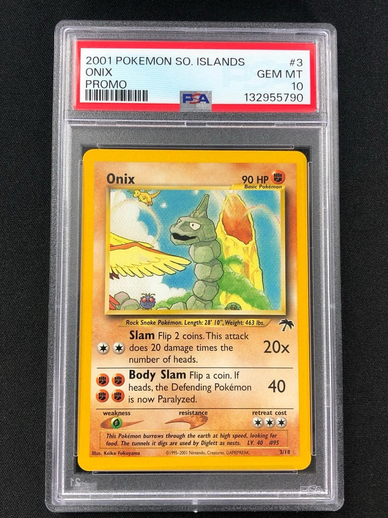 Pokemon 2001 Onix 3/18 Islands Promo PSA 10-1