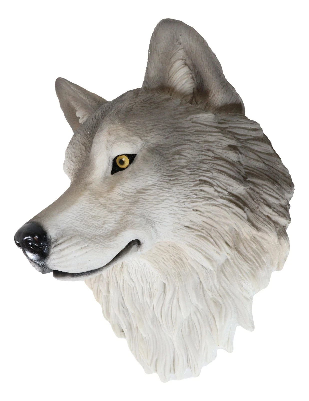 Large Fenrir Alpha Gray Wolf Head Wall Decor Plaque 14"Tall Art Decor