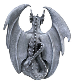 Crouching Gothic Winged Dragon Guardian Chimera Gargoyle Decorative Figurine-3