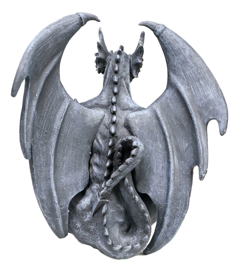 Crouching Gothic Winged Dragon Guardian Chimera Gargoyle Decorative Figurine-3