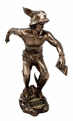 Greek Roman Olympian Deity Hermes Mercury God Of Messengers & Thieves Figurine-2