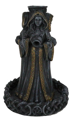 Wicca Triple Moon Goddess Maiden Mother And Crone Pagan Backflow Incense Burner-3