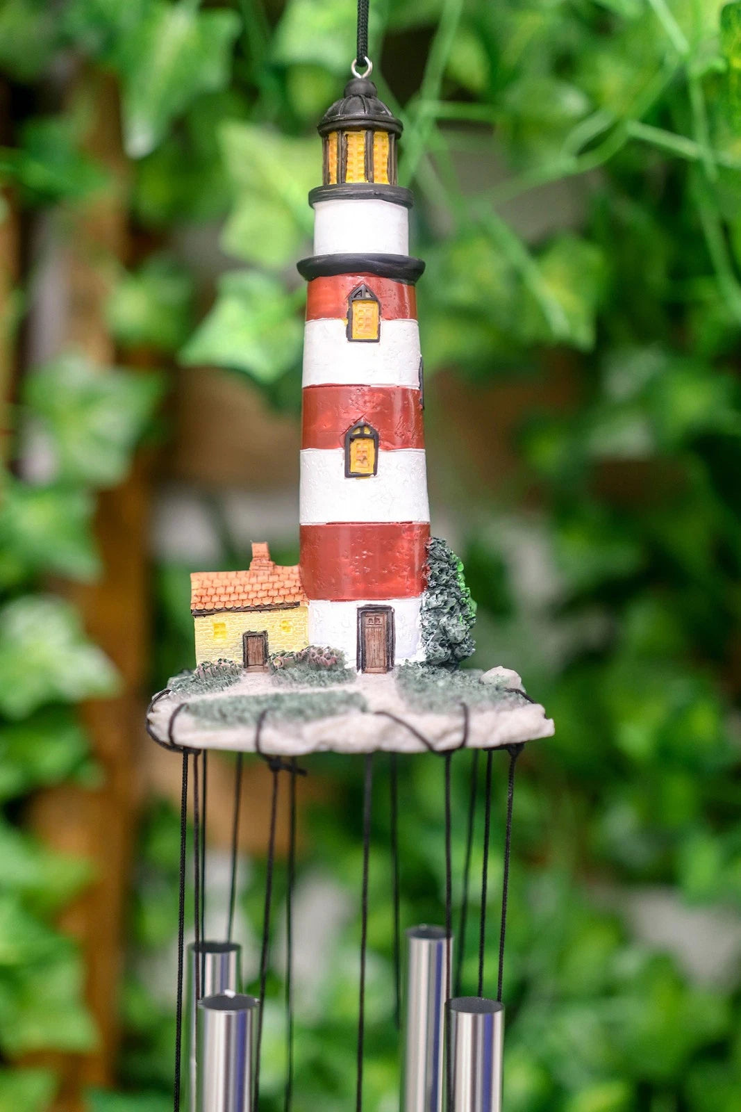 Assateague Islands Lighthouse Nautical Beacon Resonant Relaxing Wind Chime Patio-2