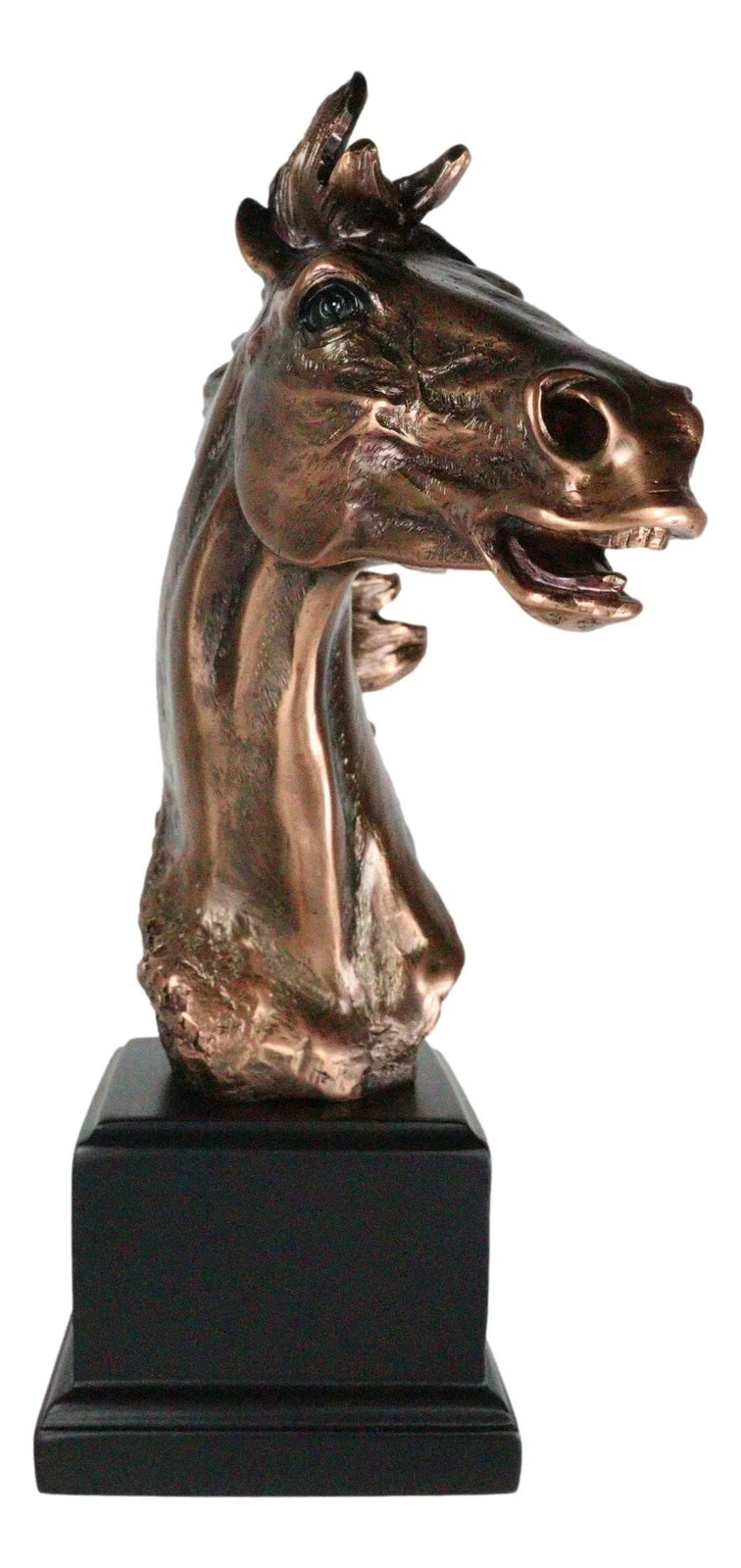Figura de busto de cabeza de semental de caballo corriendo de Western Wildlife con base de trofeo-2