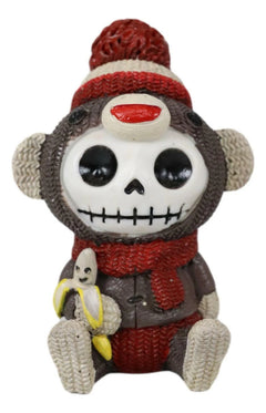 Furrybones Sock Munky Figurine in Stuffed Sock Monkey Costume 3 Inch Tall-6