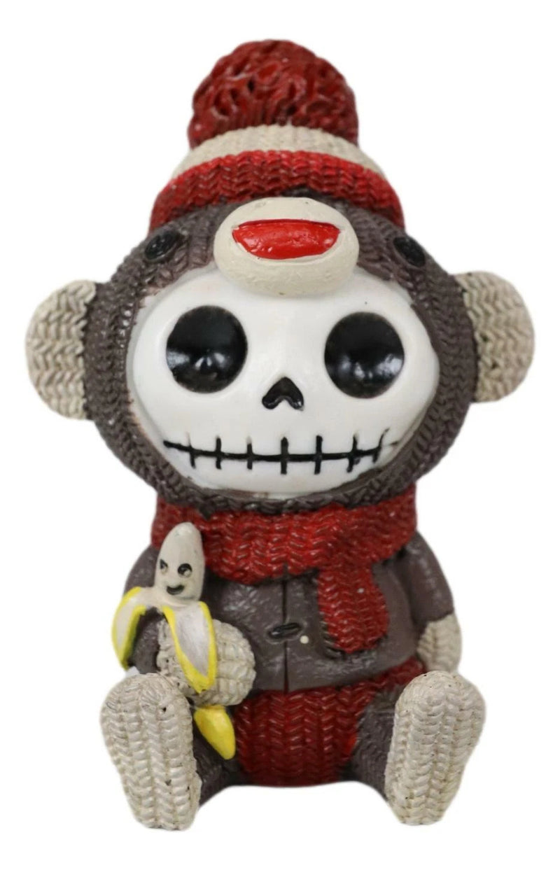 Furrybones Sock Munky Figurine in Stuffed Sock Monkey Costume 3 Inch Tall-6