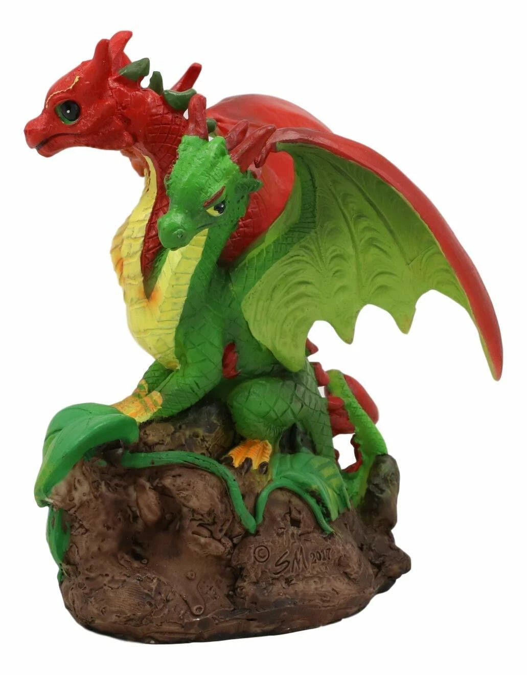 Colorful Garden Fruits and Berries Green Dragon Statue by Stanley Morrison-3