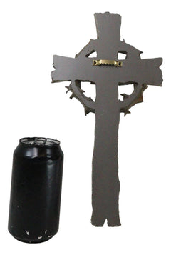 Rustic Via Dolorosa Calvary Crown of Thorns and Nails Faux Wooden Wall Cross-4