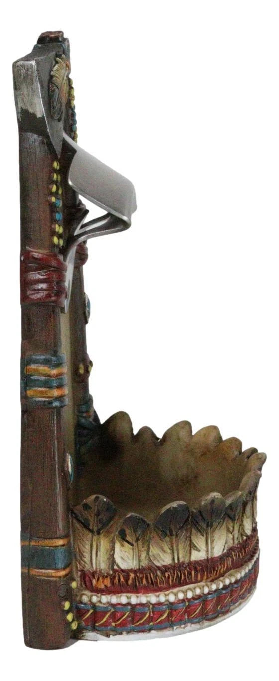 Southwestern Feathers With Turquoise Hand Axe Tribal Indian Wall Bottle Opener-4