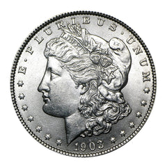 1903 P Morgan Silver Dollar $1 Brilliant Uncirculated BU 90% Silver-2