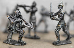 Set of 12 Medieval Knights w/ Swords Crossbow Halberds & Shield Figurines-2