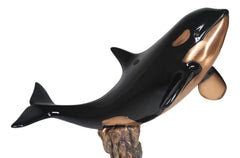 Large Nautical Marine Sea Orca Killer Whale Swimming By Coral Reefs Statue-4