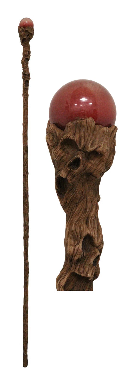 Twisted Tree Whispering Ghosts Skull Decorative 67"L Prop Cosplay Staff Cane-5
