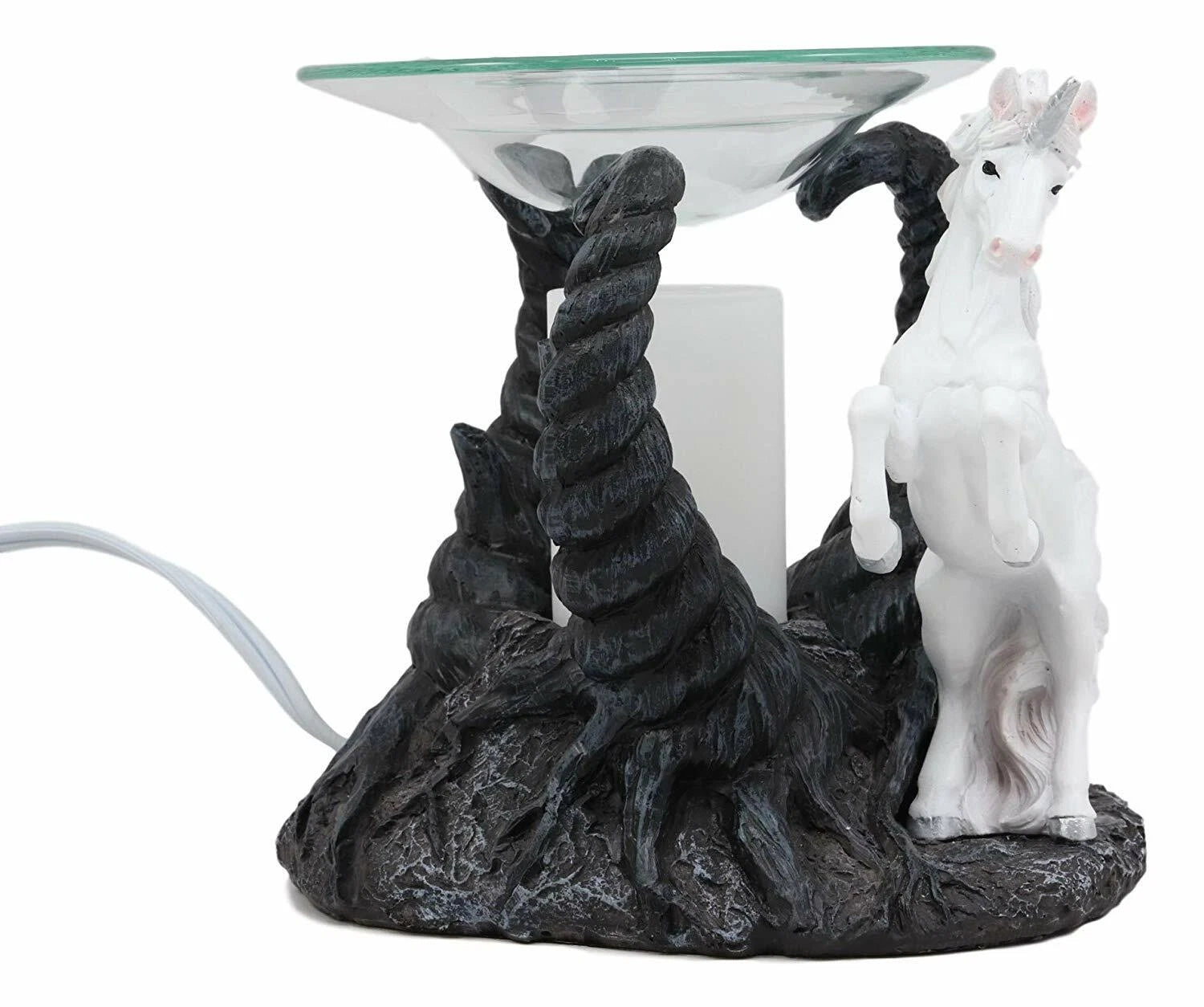Figura calentadora de tartas eléctrica de unicornio blanco de Twisted Trees-3