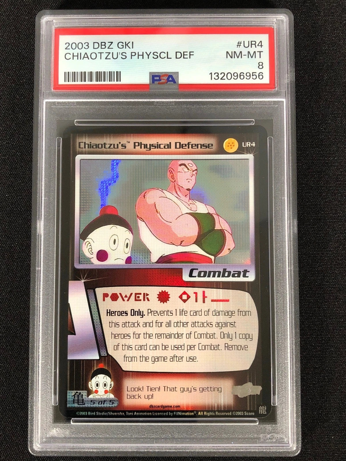 DBZ 2003 Chiaotzu's Physical Defense UR4 Foil PSA 8-1