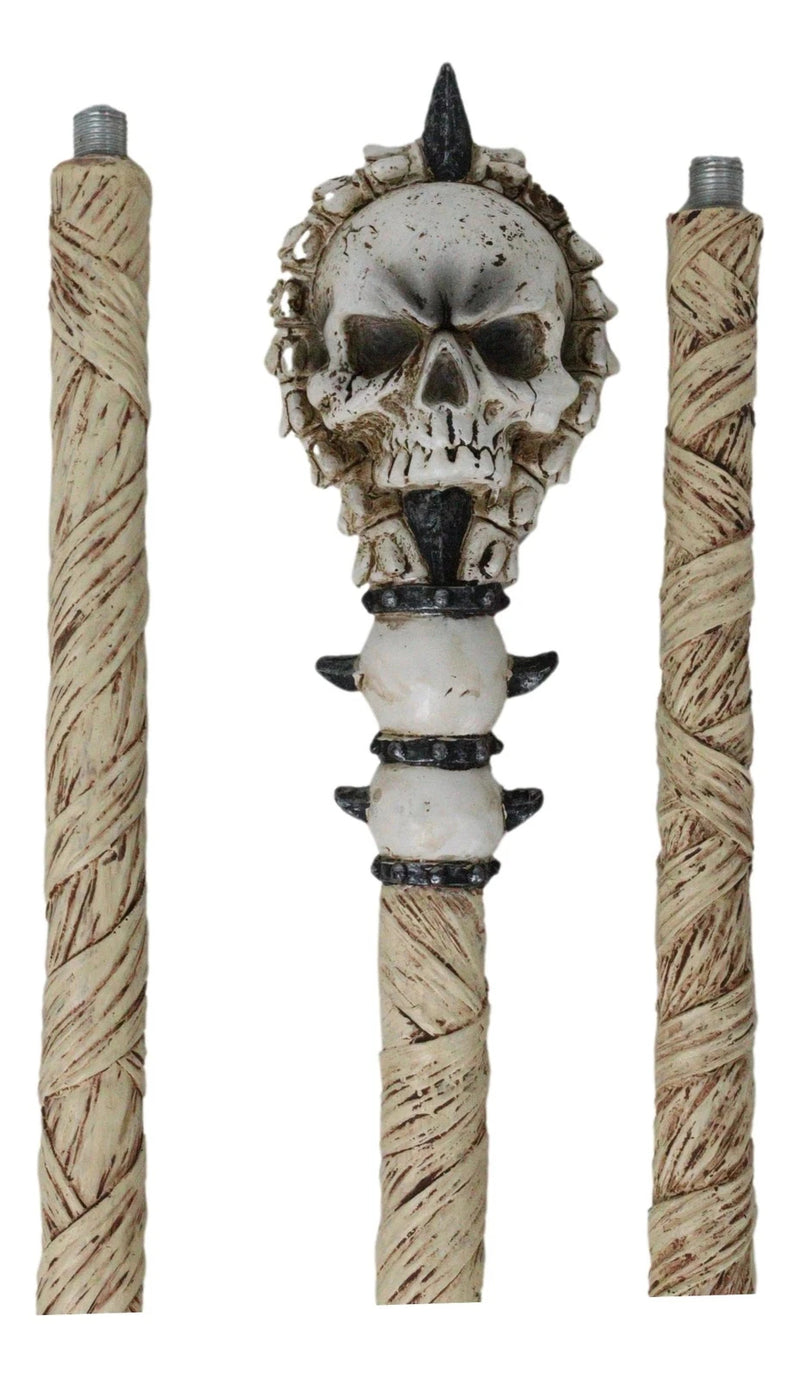Gothic Vertebrae Bone Skull Decorative 67"L Prop Cosplay Staff Swagger Cane-5