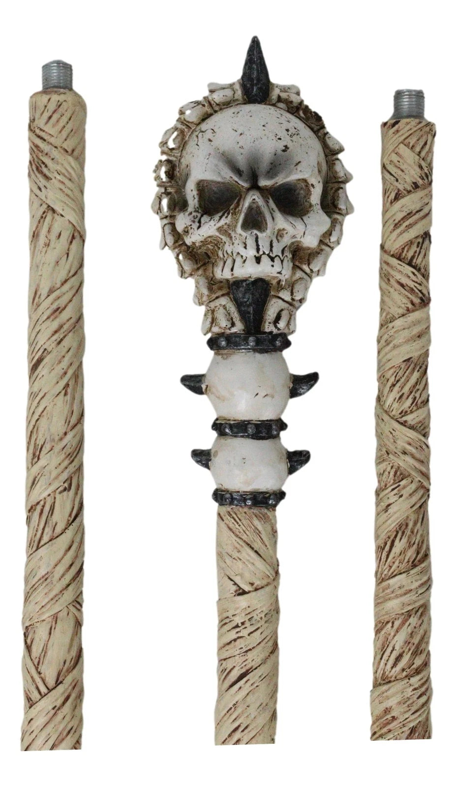 Gothic Vertebrae Bone Skull Decorative 67"L Prop Cosplay Staff Swagger Cane-5