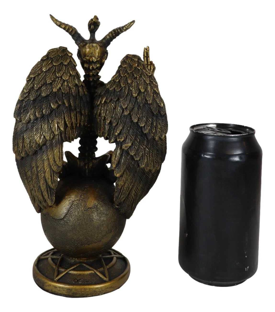 Eliphaz Levi Winged Sabbatic Goat Baphomet Skeleton Bone Creature Figurine-8