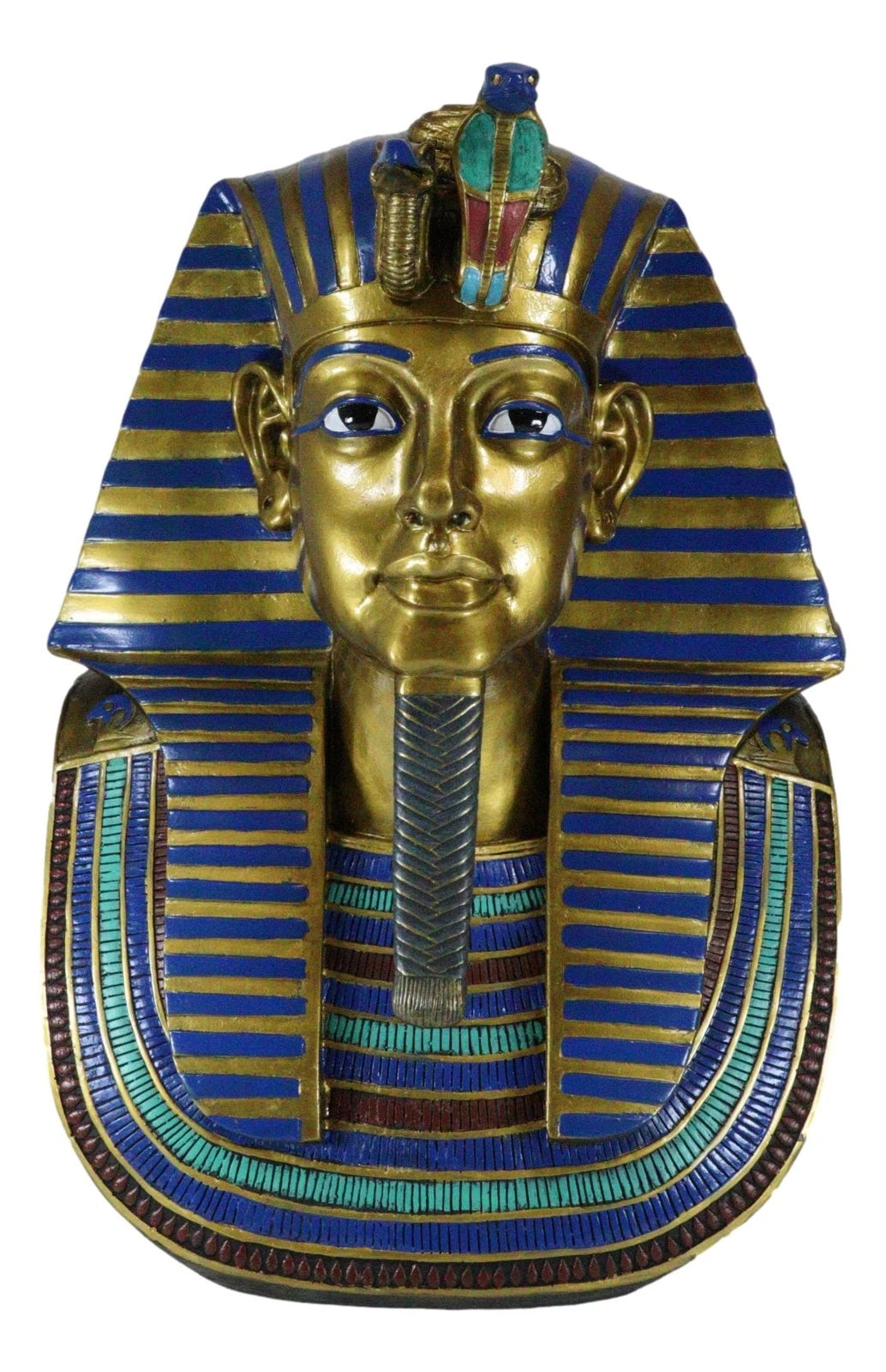 Large 18.75"H Ancient Egyptian King Tut Bust Statue Burial Mask Nemes Figurine-4