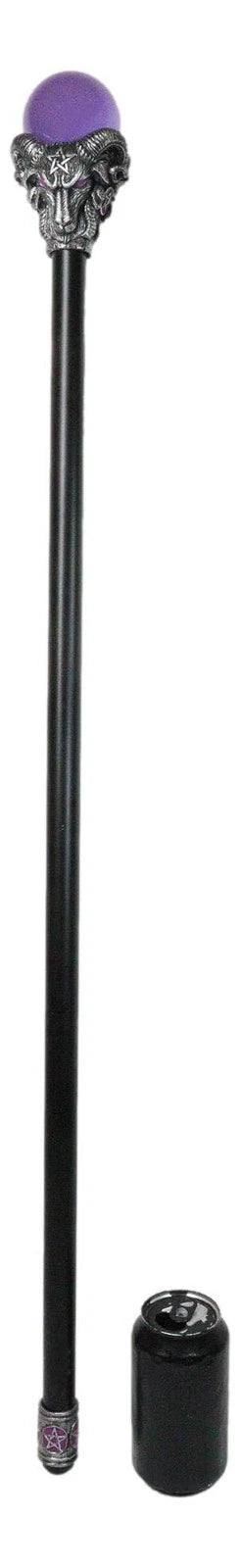 Dark Occult Pentagram Baphomet Sabbatic Goat of Mendes Swagger Stick Cane Staff-6