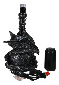 Climbing Gothic Dragon Desktop Table Lamp Statue Decor With Shade 19"H-7