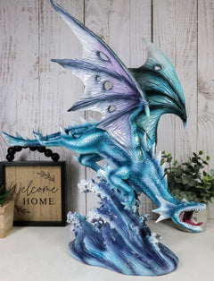 Large Flying Sea Dragon Statue 16.5"Long Mythical Fantasy Ocean Dragon Lord-1