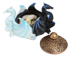 Joyero decorativo con dos dragones contrastantes de noche y día-6
