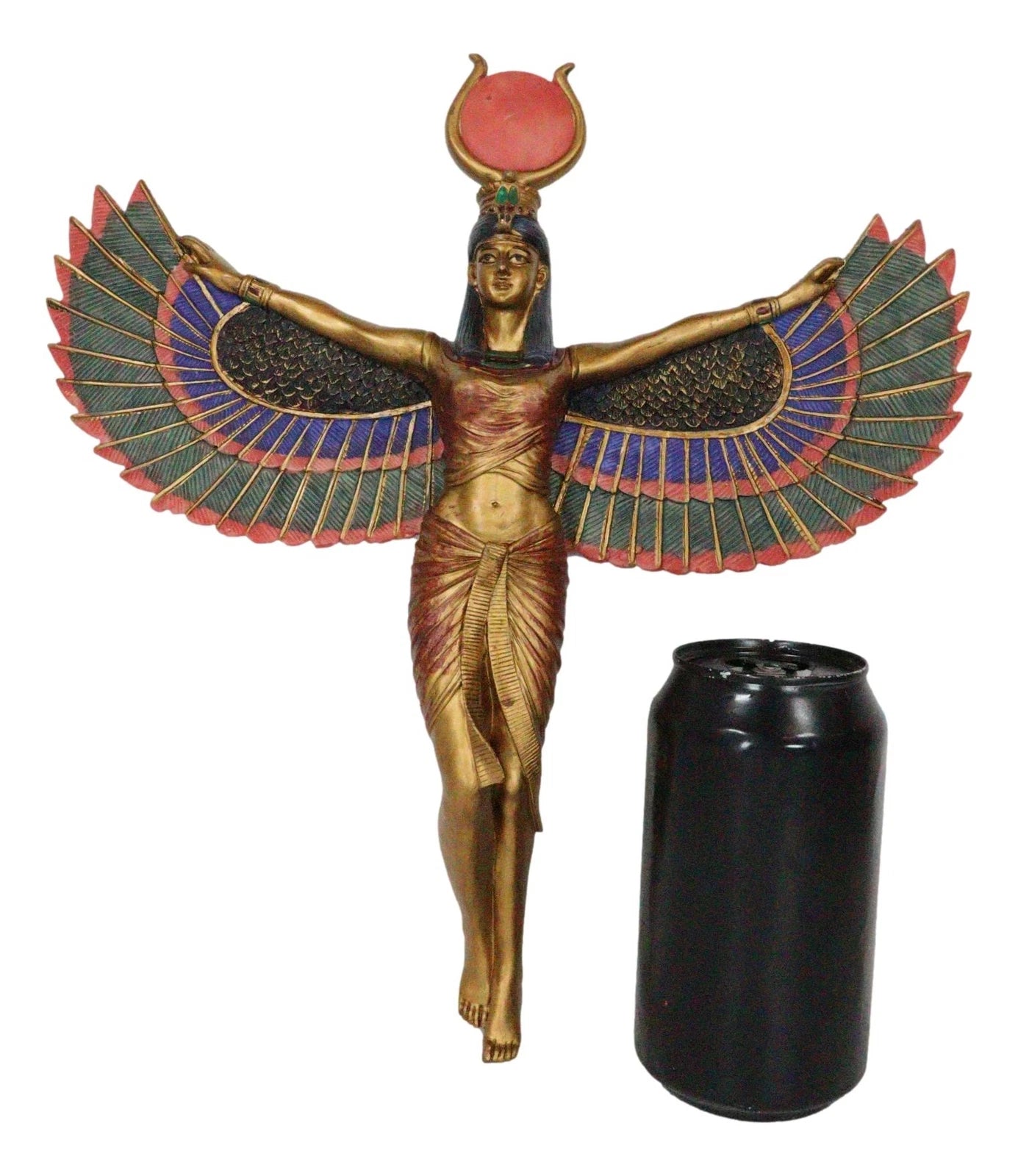 Ancient Egyptian Goddess Isis With Open Wings Wall Decor Isis Ra Deity Plaque-6