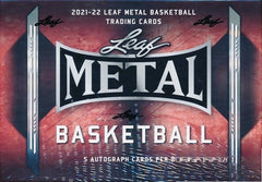 2021/22 Leaf METAL Basketball Factory Sealed HOBBY Box-5 AUTOGRAPHS! Loaded!-1
