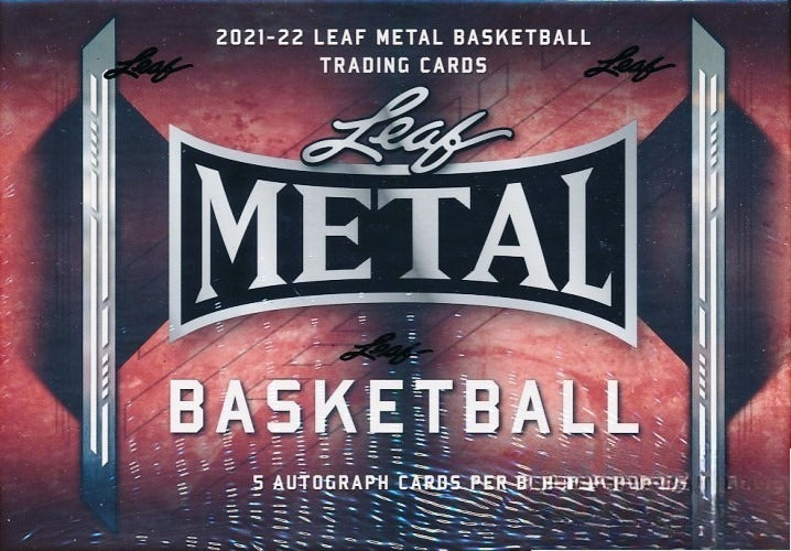 2021/22 Leaf METAL Basketball Factory Sealed HOBBY Box-5 AUTOGRAPHS! Loaded!