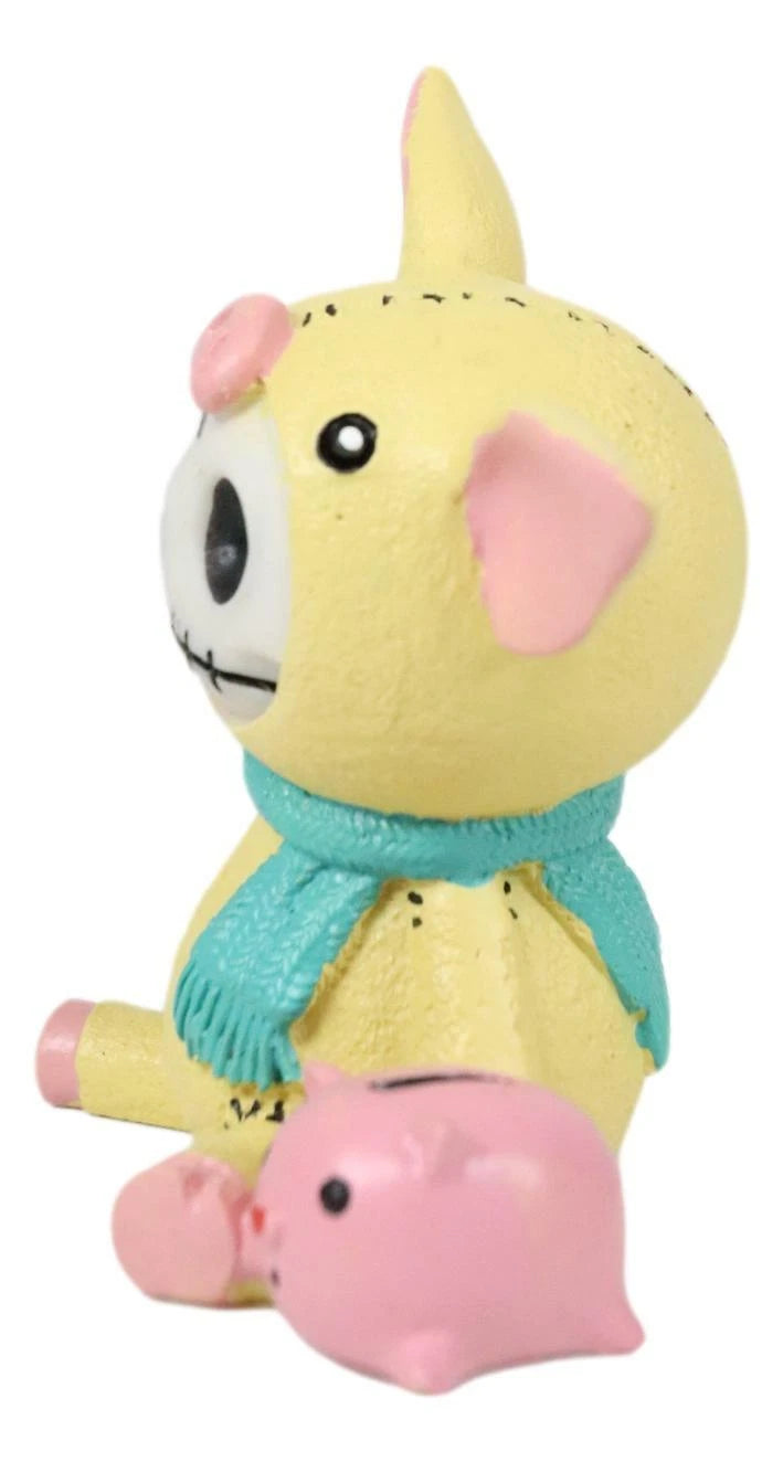 Furrybones Porky Winter Pig Bacon Pink Piggy Skeleton Figurine Furry Bones-5