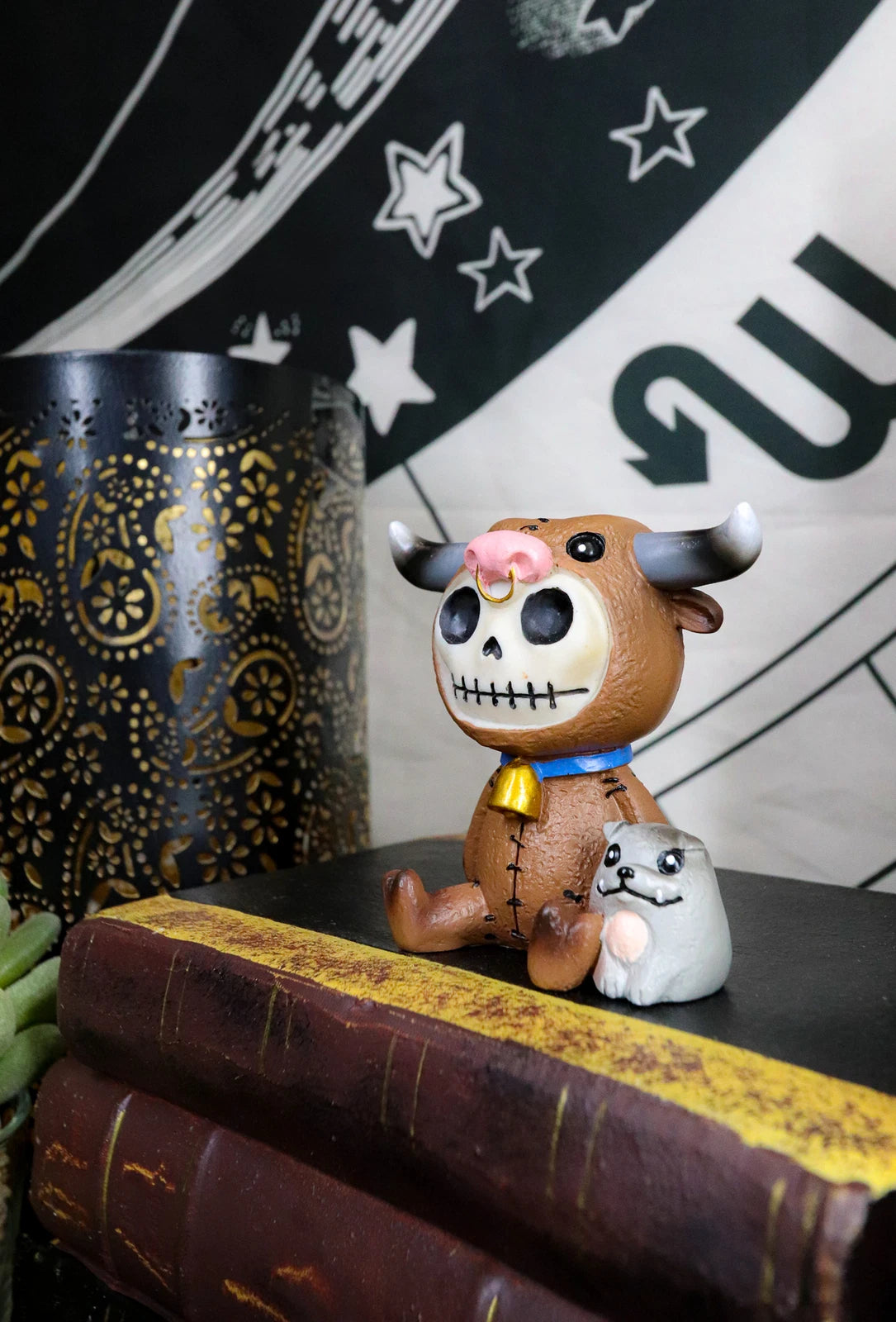 Furry Bones El Toro The Bull Skeleton Furry Bones Collectible Figurine 3"H-2