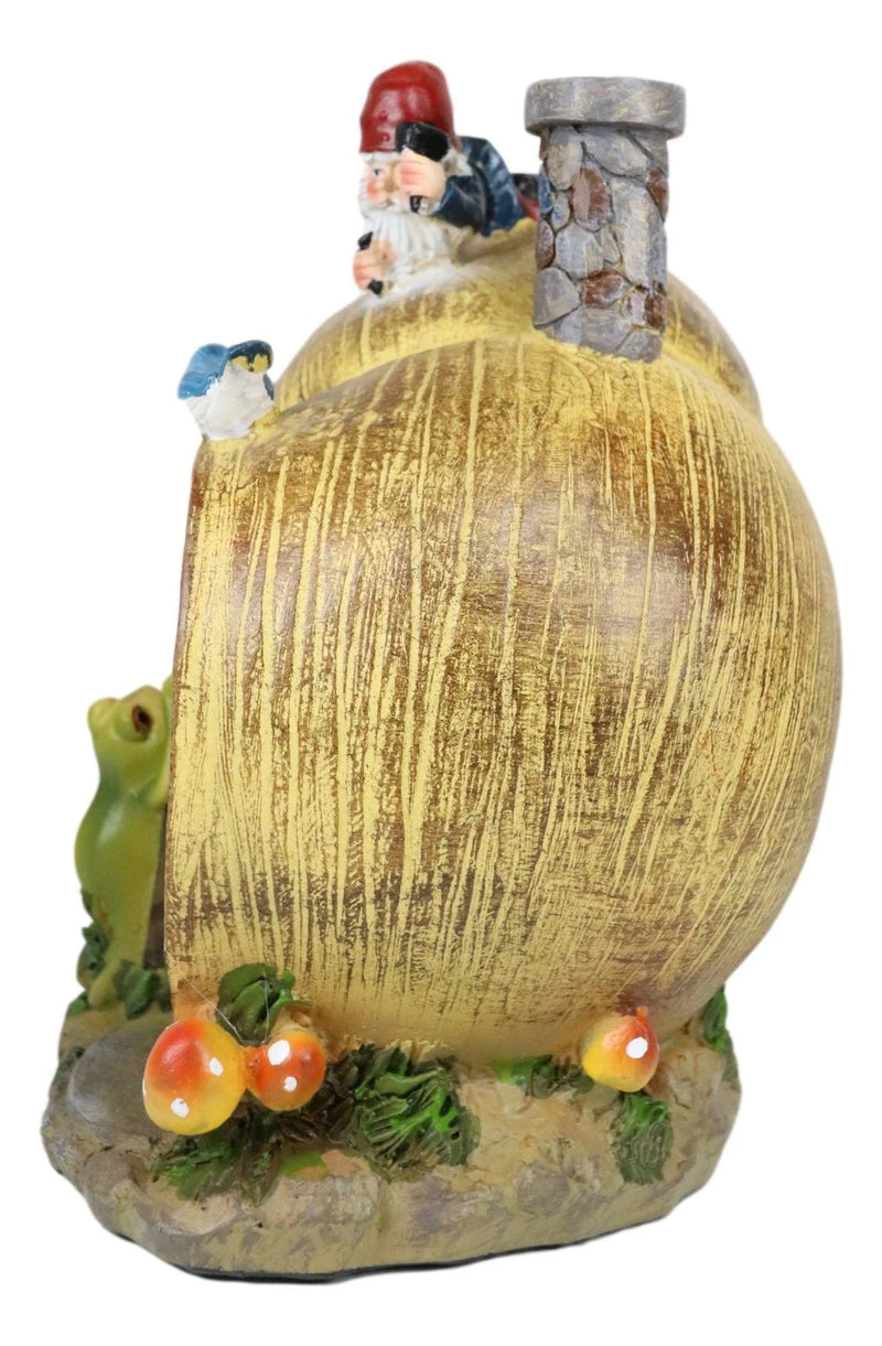 Fairy Garden Mr Gnome & Frog Mini Helix Snail Cottage House Figurine 7.5"L-5