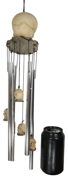 Halloween Freaky Oversized Skull Wind Chime Home Patio Skeleton Cranium Decor-6