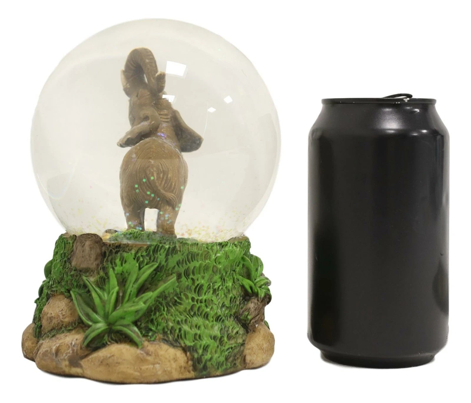 Safari Grasslands Savanna African Bush Elephant Glitter Water Globe Figurine-7