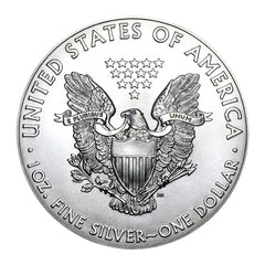Moneda American Silver Eagle brillante sin circular de $1 de 2019 con soporte Airtite-2