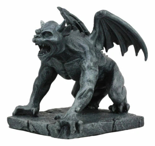 Winged Demonic Gargoyle Statue Gothic Night Crawler Sentry Stone Devil-3