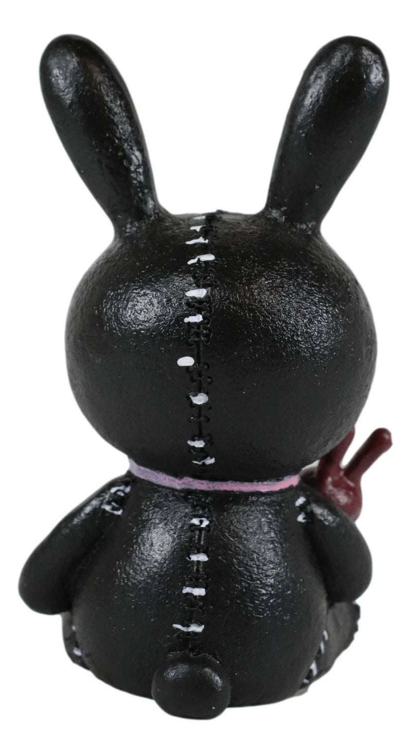 Furry Bones Bun Bun Black Pink Polkadot Tie Bunny Rabbit Skeleton Figurine-5
