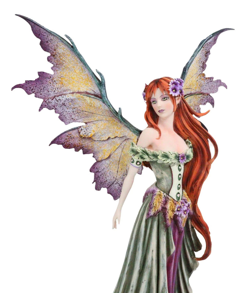 Amy Brown Large Summer Fairy Queen With Flower Adornment Statue Garden Fairies-6