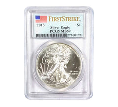 2013 $1 American Silver Eagle MS69 PCGS - First Strike-1