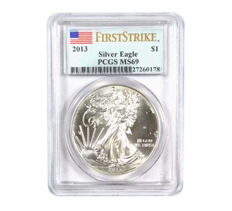 2013 $1 American Silver Eagle MS69 PCGS - First Strike-1